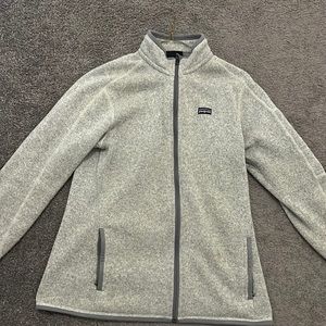 Womens gray Patagonia zip up jacket size large